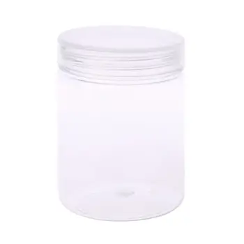 

150ml Round Clear PET Container Jar Pot Bottle For DIY Playdough Slime Clay Makeup Cosmetic Cream Nail Box Square With Lid