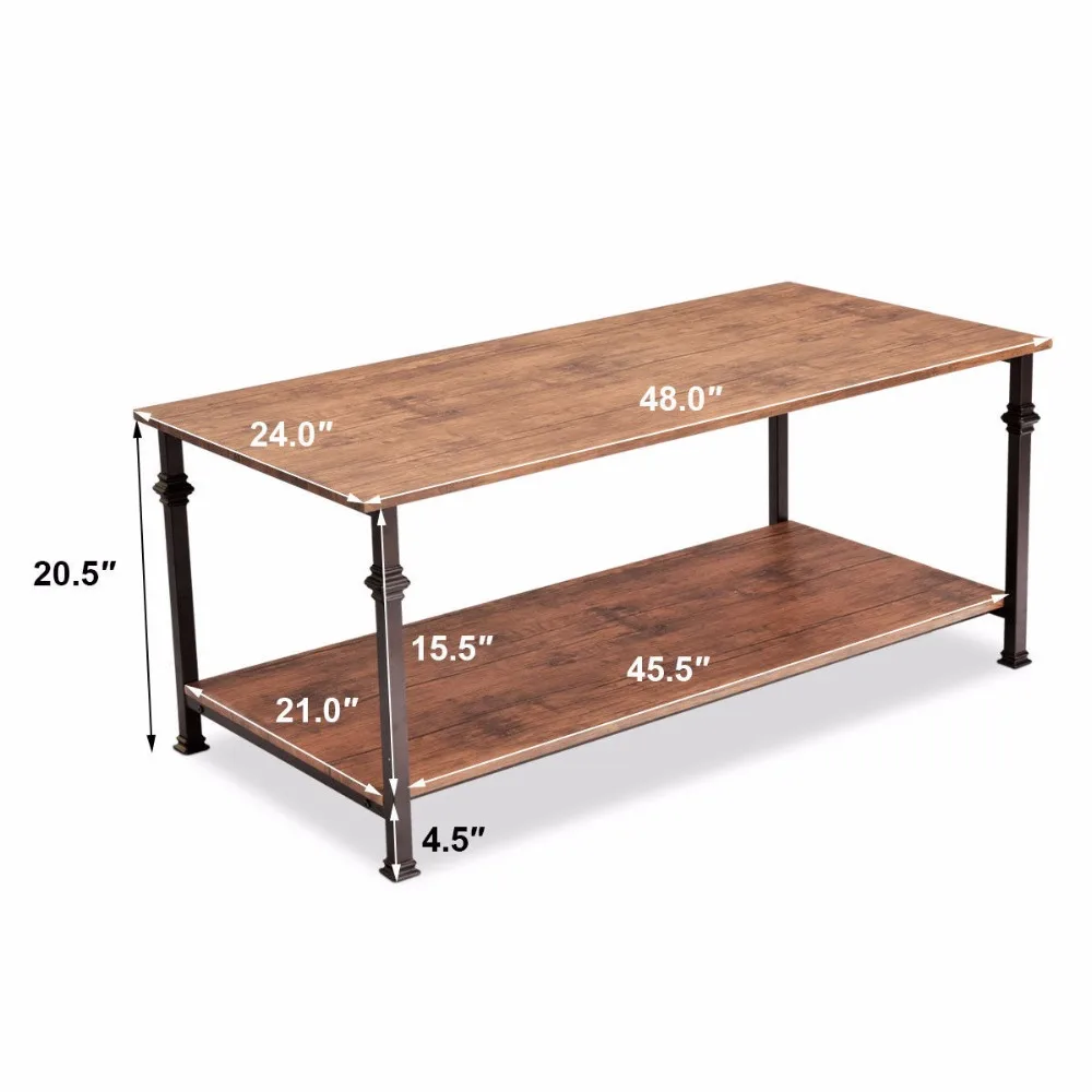 Giantex 2 Tier Coffee Accent End Table Sofa Side Living Room Furniture W/Storage shelf Home Furniture HW58269 Giantex 2 Tier Coffee Accent End Table Sofa Side Living Room Furniture W/Storage shelf Home Furniture HW58269