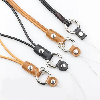 

10Pcs/lot Handmade Leather Lanyard Phone Straps Rope Tags Strap Neck Lanyards for keys ID Card Pass Gym Hang Rope Lariat