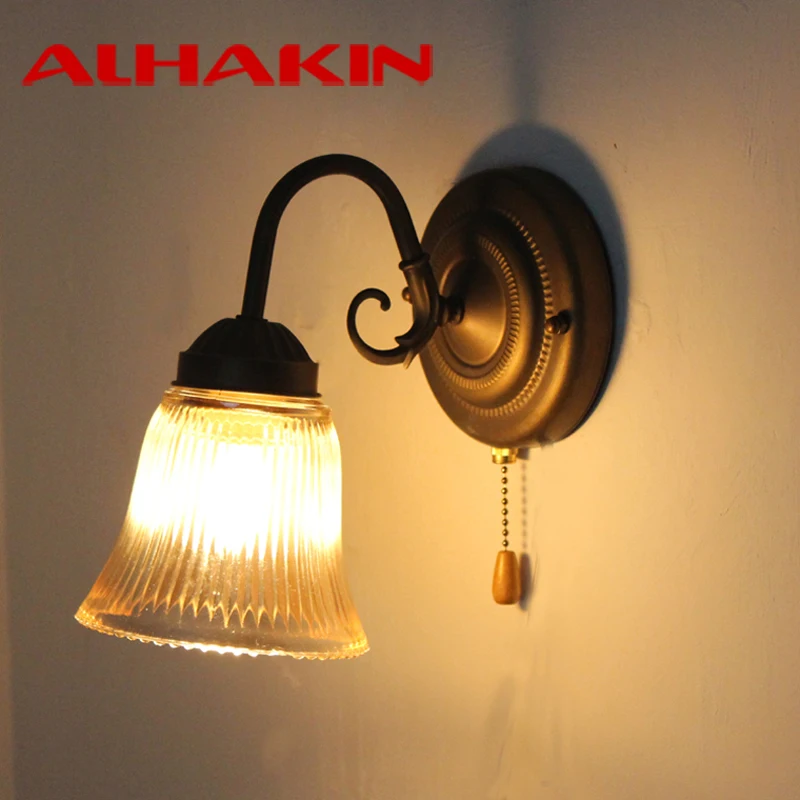 Alhakin Wall Light Metal Gl Indoor Lamp Mirror Alhakin Wall Light Metal Gl Indoor Lamp Mirror Pull Switch Sconce For Living Room Bedside Decor In Lamps From Lights