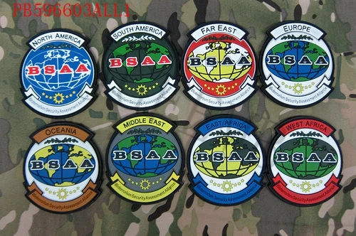 

Biohazard Resident Evil Umbrella Corporation BSAA 3D PVC patch Badges EUROPE FAR EAST NORTH AMERICA SOUTH AMERICA