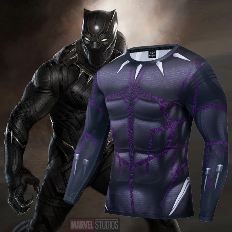 

Black Panther 3d printed t shirt superman brand t shirt men funny fitness compression shirt fashion 2019 autumn Long sleeve