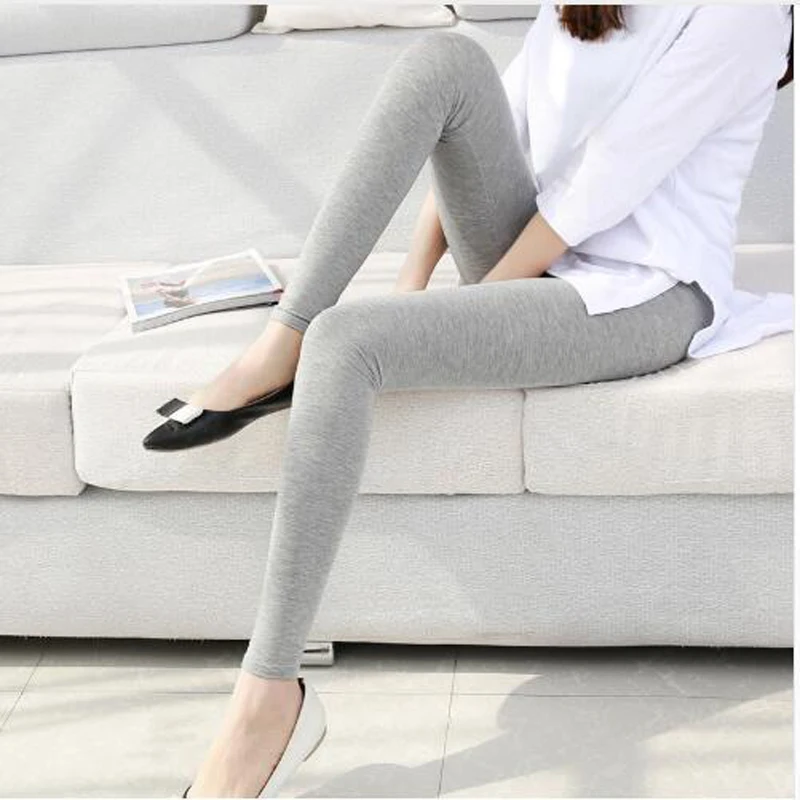 Shikoroleva Einfarbig Leggings 2019 Frauen Modale Baumwolle Dünne Jeggings Hosen Rot Lila Rosa Mädchen Blacak 6XL 5XL XS Bein hosen
