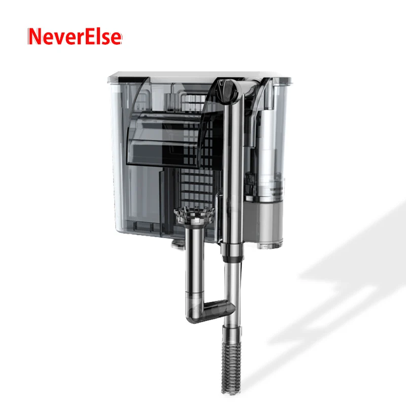 

6Kind Aquarium Filter External Hanging Waterfall Maker Clean Oil Film Surface Skimmer Fish Tank Filter Box Adjustable Water Flow