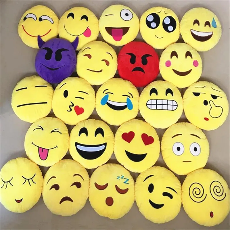 Cute Emoji Pillow Sofa Decorative Pillows Cojin Emoji Stuffed Plush
