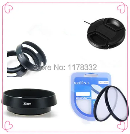

Camera Lenses Lens Protect UV Filter + 14-42 37mm Meta Lens Hood + Lens Cap Set fit ALLFor E-PL5 E-PL6 E-PL7