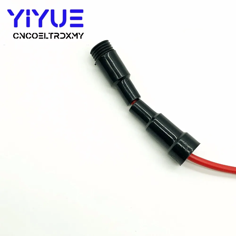 5pcs 520mm Glass fuse holder Screw Type 5X20mm with 22 AWG Wire Cable 250V Glass fuse tube fuse casing (6)