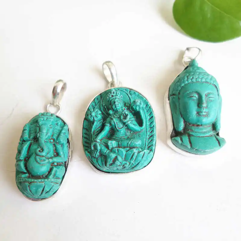 TBP690 тибетская глина скульптура Будды амулеты TARA Ganesh|buddha amulets|amulet buddhaamulet amulet |