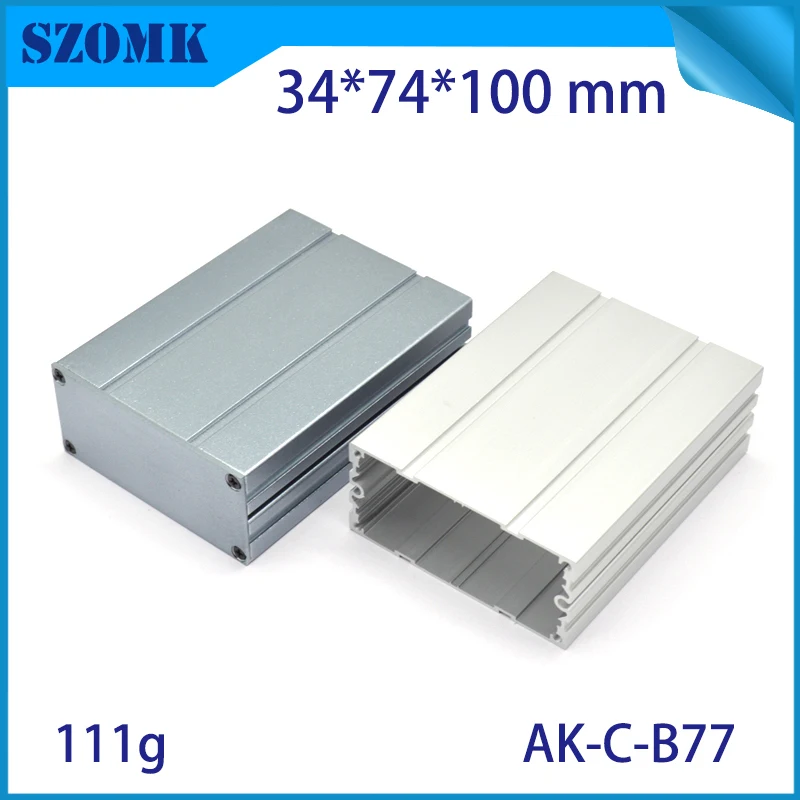 

one piece Aluminum flight case electrical enclosure diy probes housing shell Electrical aluminum project box enclosure case
