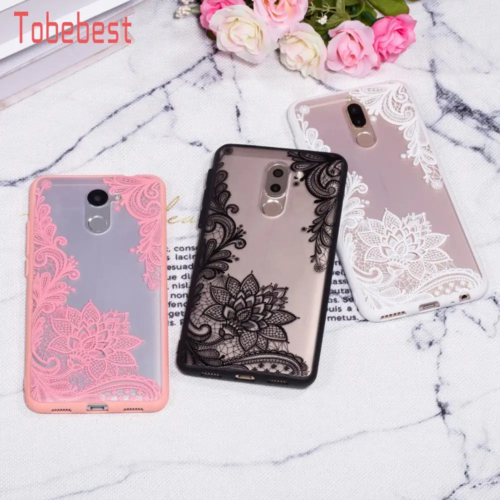 

Sexy 3D Lace Flower Floral Phone Case For Huawei Mate 10 lite /Maimang 6/NOVA 2I / HONOR 9I Cases Hard PC+TPU Back Cover