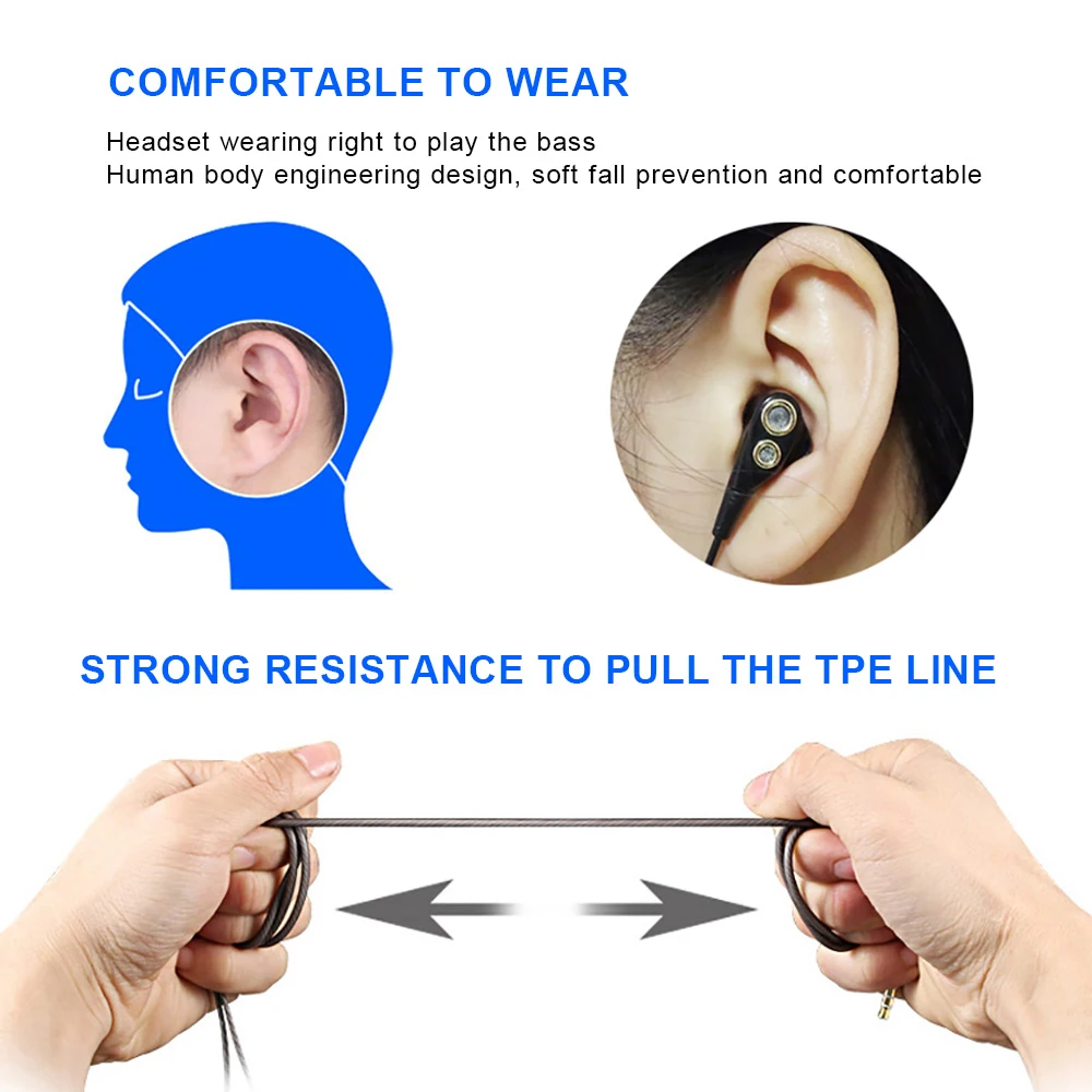 FBYEG Bluetooth Earphone Wireless Headphones Bluetooth Wired headset Sport Sweatproof earbud 3.5MM earpiece Hands-free with Mic