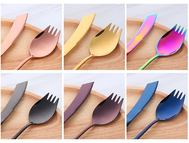 LIYIMENG 2Pcs set 304 Stainless Steel Knife Fork Set Dinnerware Sets Steak Cutlery Western Tableware Dinner Tools4