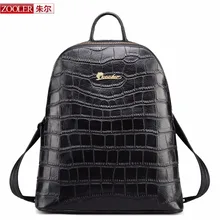ZOOLER MARQUE femmes en cuir sacs à dos 2017 nouveau Classique véritable sac à dos en cuir de luxe supérieure sac d’école en cuir limitée G-928