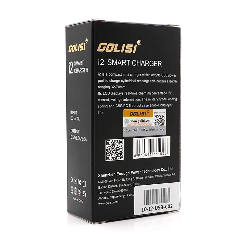 GOLISI I2 2.0A Смарт Батарея Зарядное устройство быстрой зарядки ЖК дисплей Дисплей 18650