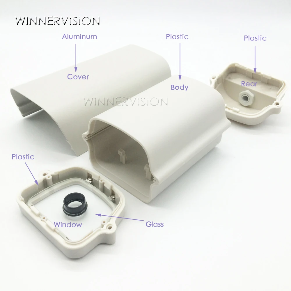 Алюминиевый корпус камеры видеонаблюдения для помещений и улицы, защитный чехол с пластиковым кронштейном ABS brakit для камеры видеонаблюдения s