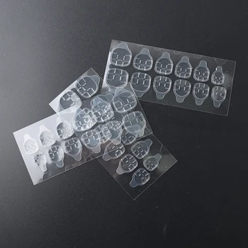 

50pcs/lot Breathable Sticker Nail Glue Double- Side Tape Stiker Nail Art Glue Transparent Plastic Fake Nail Tips Adhesive Glue