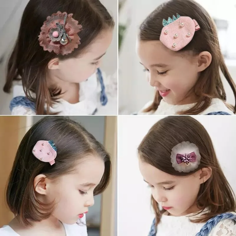

10pcs Children's Girl Hair Accessories Set Gift Box Princess Girl Hair Rope Lace Bow Hair Clip Cute Headgear