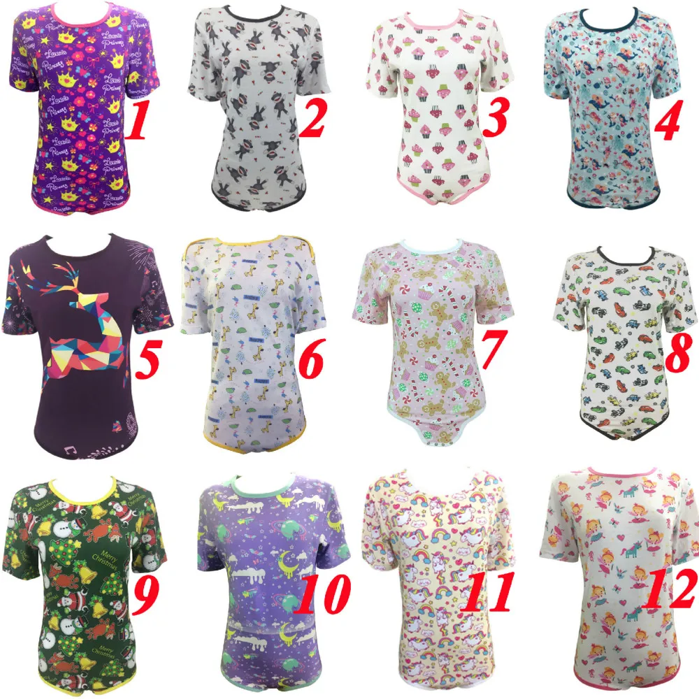 

Adult Rainbow Cartoon Pajamas Abdl Onesie Baby Girl Women Pajama Short-sleeved Causal Soft Cotton DDLG Adult Baby Romper