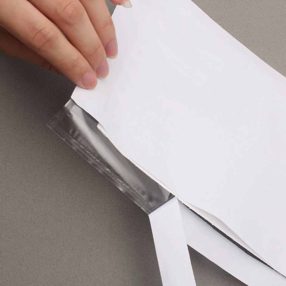 Рукоять на полиэтиленовый пакет для почтовый конверт мешок, 18x27 см w/открытым по длинной стороне, крепкая спина клей пластиковые пакеты 100 шт./заказ