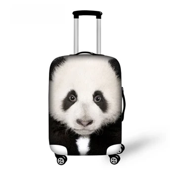 

ThiKin Elastic Luggage Protective Covers 3D Panda Black Cat Printing Cover For 18-30 Inch Travel Case Suitcase Waterproof Cover
