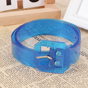 

Fashion Unisex Women Men Transparent Multicolor Belt Thin Waist Belt Wild Waist Accessories Belt Long Adjustable Waistband