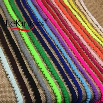 

20Yards Bubble Pompom Trim Fringe Ribbon Lace Pom Pom Decoration Pompoms Ball Pompones Curtain Kids Dolls Clothing Accessories