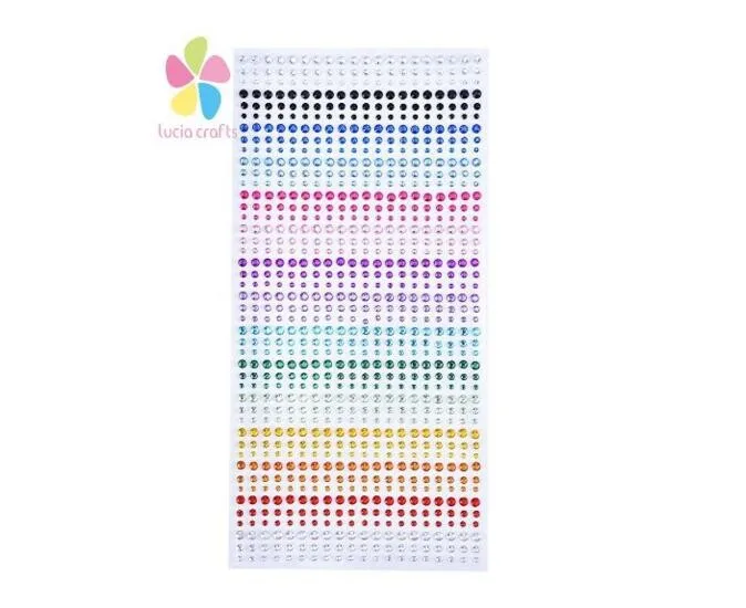 Lucia crafts  Colorful  Self Adhesive  Nail Rhinestones DIY Phone Car Decoration Stickers Scrapbooking    C0801