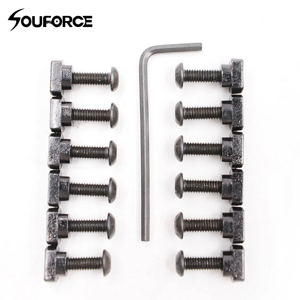 

12Pcs Metal Screw and Nut Replacement Set fit M-LOK Rail Sections for Hunting
