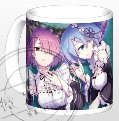 

New Re:Life in a different world from zero Ram Rem Sisters Ceramic Coffee Mug White Color Or Color Changed Cup