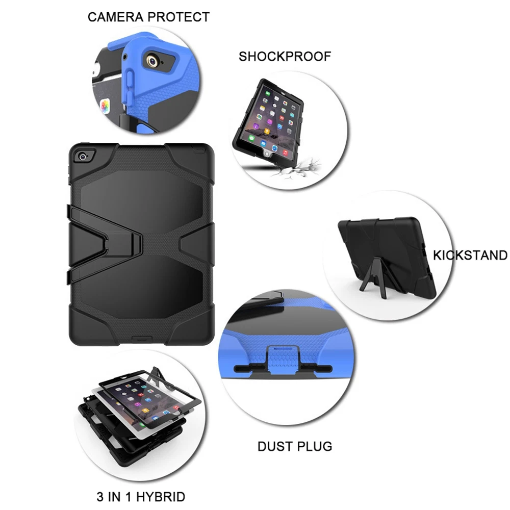 Сверхпрочный чехол Axbety для iPad Air, чехол, полная защита, подставка, Гибридный чехол для iPad 5 Air 1st, противоударный защитный чехол для планшета s