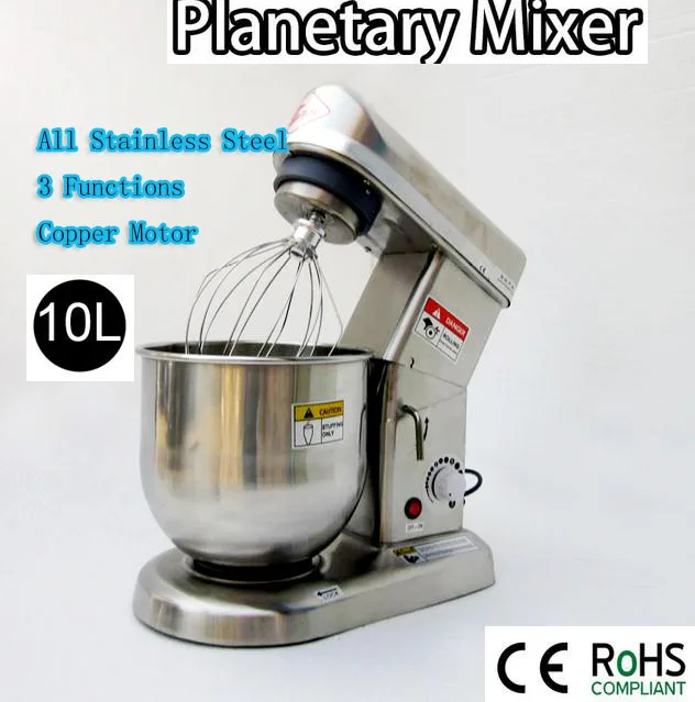 Free shipping 10L High Quality Full Stainless steel Mixer