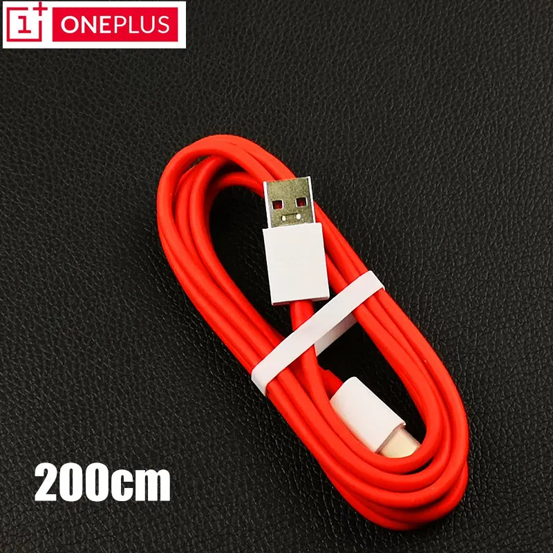 

Original 200cm OnePlus 6 Dash Charger Cable Genuine red 4A Fast Charge Data Cable For Oneplus 6 6t 5t 5 3t 3