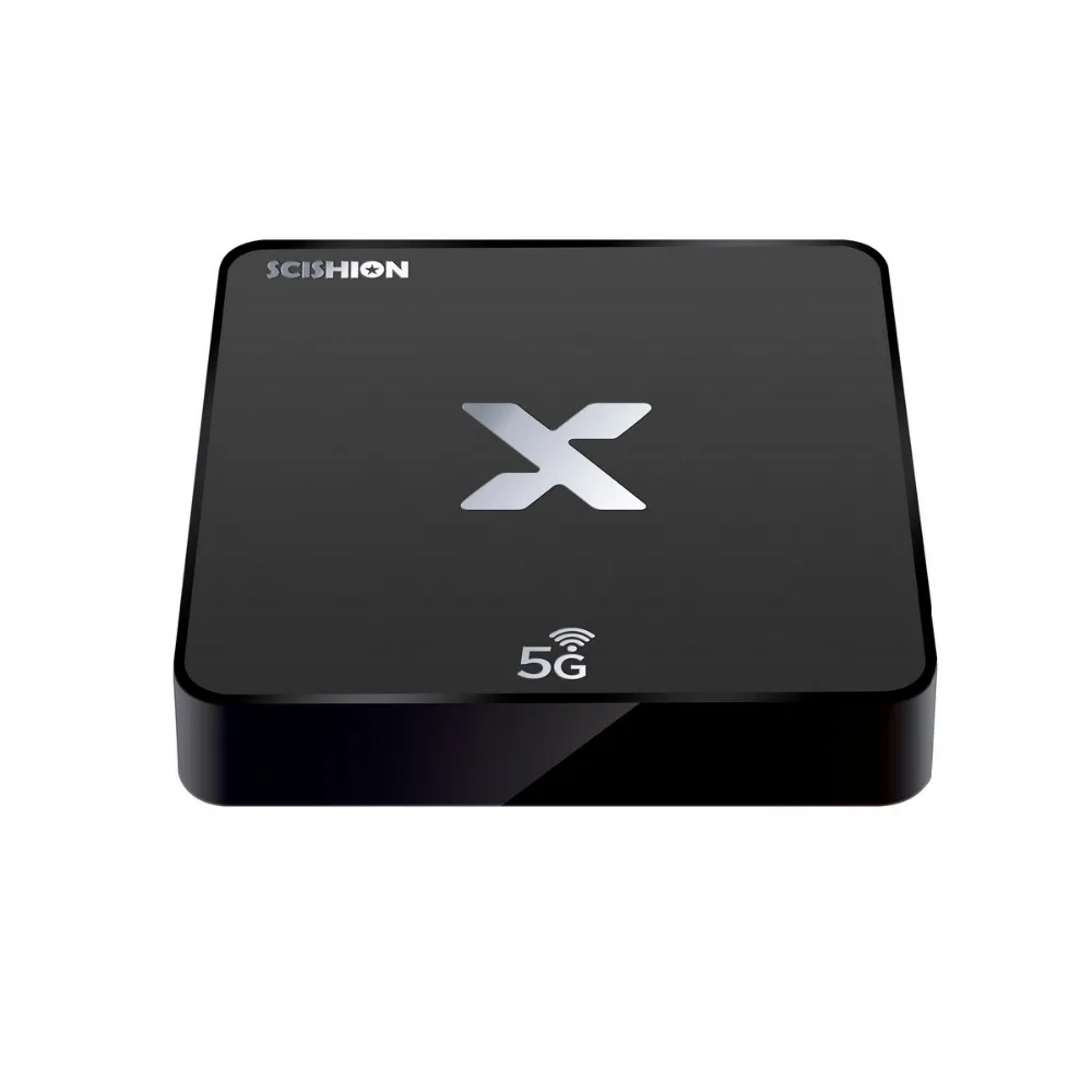 Scishion модель X 4K Smart TV Box Android 8 1 RK3229 2 Гб 16 5G WiFi 100 Мбит/с H.265 телеприставка PK MAGICSEE
