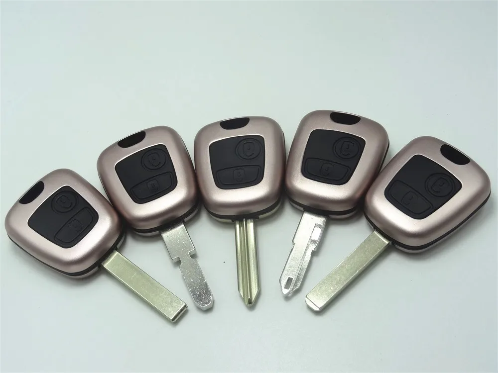 

Rose Golden color Remote key shell Cover fit for CITROEN C2 C3 C4 PEUGEOT 207 307 407 607 Remote Key 2B no logo 1pc