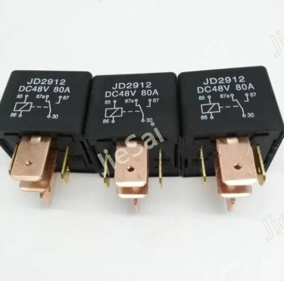 Высокое качество Черный 4 pin 5 pin 80A 12 V/48VDC автомобильное реле и напряжение могут быть настроены