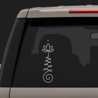 Vinyl Sticker Unalome Lotus Swirl Car Window Decor Meditation Yoga Zen Boho Laptop Decal for Apple MacBook / Bottle Decoration - Image 2