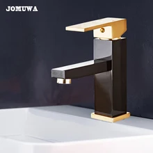 JOMUWA Золото Цвет Ручка бассейна кран холодной и горячей смеситель для ванной модный черный стиль краны смеситель