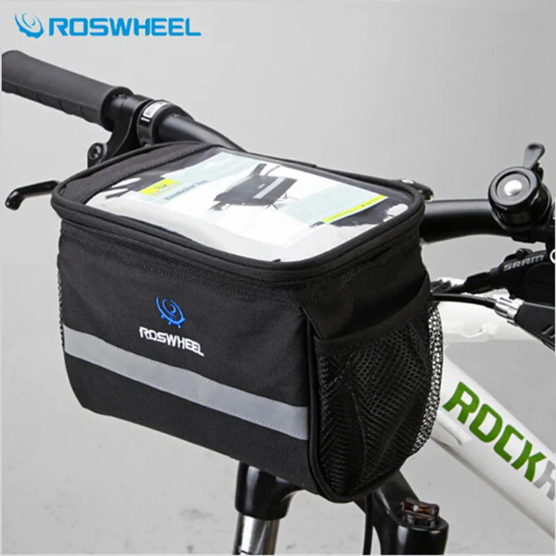 Top ROSWHEEL Waterproof Road MTB Bike Bicycle Front Top Frame Handlebar Bag Cycling Pouch For Cellphone Phone 0