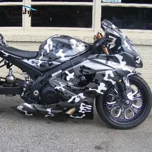 Cheshjon Ártico Camuflaje Película de Vinilo Adhesivo Negro Blanco Gris Camo Militar Motocicleta Vespa Calcomanía Wrap Pegatina de Cambio de Color