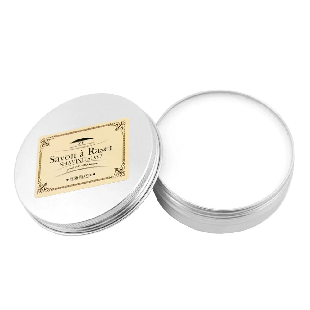 

ZY Men Shaving Soap Foaming Lather Goat Milk Shaving Razor Brush Tool Travel Barber Salon Face Cleaning Cream