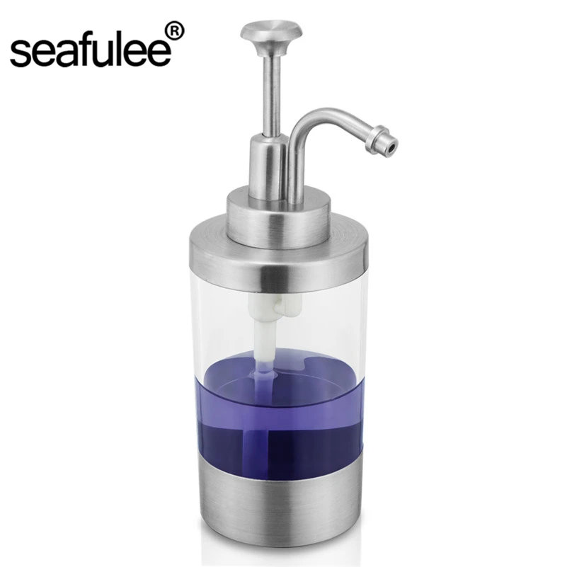 304 Stainless Steel Countertop Liquid Soap Dispenser Pump Bottle