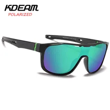 KDEAM дизайн Поляризованных солнцезащитных Стекло es Для мужчин 1 шт. объектив Красочный Большой Рамка для очков, Спортивная, для рыбалки, Стекло мужской UV400 зеркало KD139
