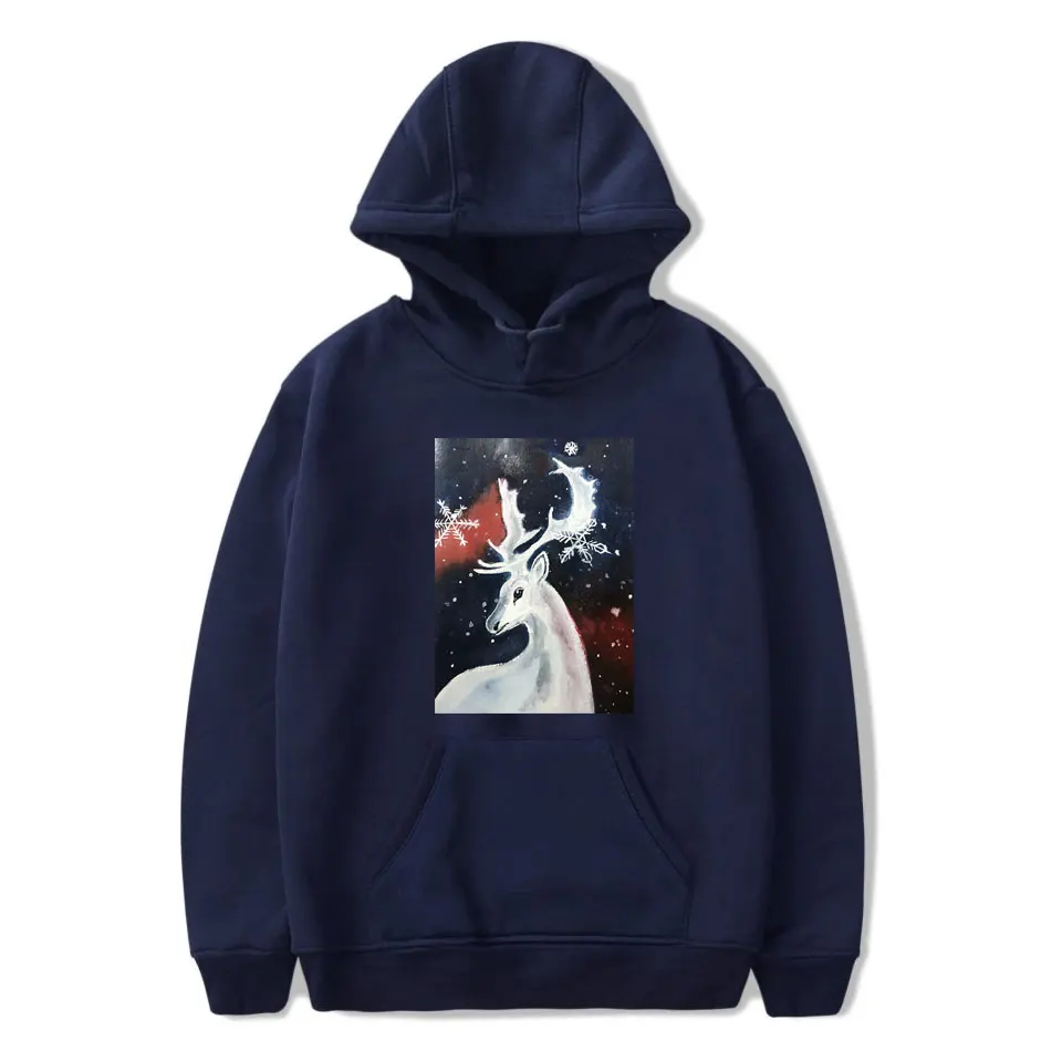 aikooki New Chrismas print Warm-ing Unisex Fashion Women Men Hoodies Sweatshirt Hip Hop Clothes Plus caps Hoody