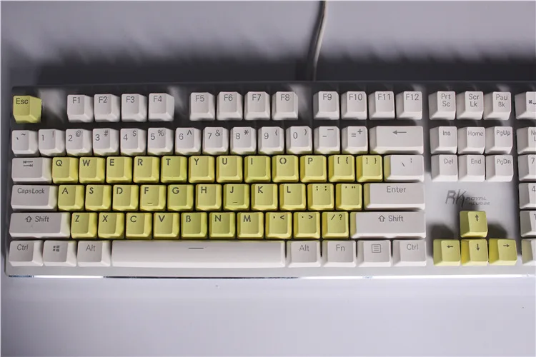 Новое поступление PBT 37 ключ двойной выстрел Keycap OEM профиль Вишневый выключатель MX Keycaps подсветка DIY keycaps для механической клавиатуры - Цвет: Yellow