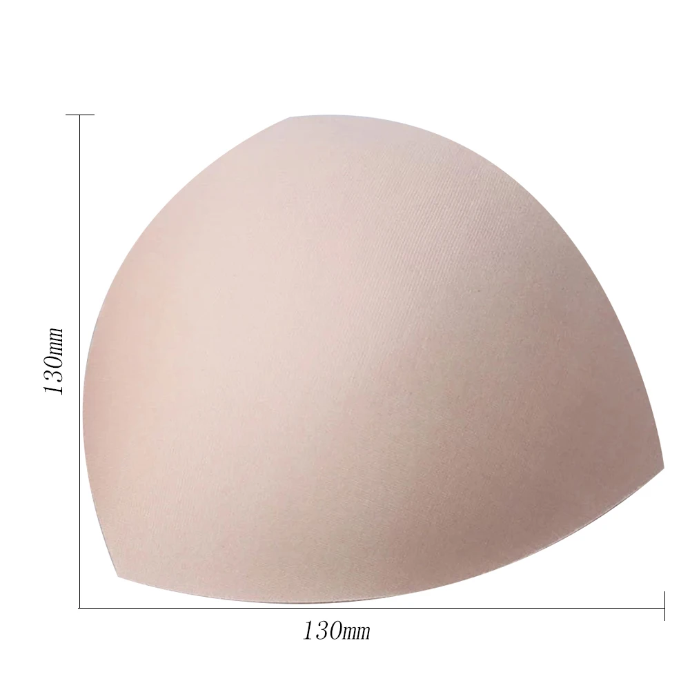 Съемный Треугольники Форма губка Для женщин подкладки бюстгальтера твердые вставки воздухопроницаемые бикини Pad Купальник чашки