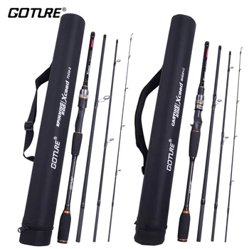 

Goture XCEED 4-piece Spinning/Casting Fishing Rod 1.98M 2.1M 2.4M 2.7M 3.0M M/MH Power Lure Fishing Rod With Bag Max Drag 13.6kg