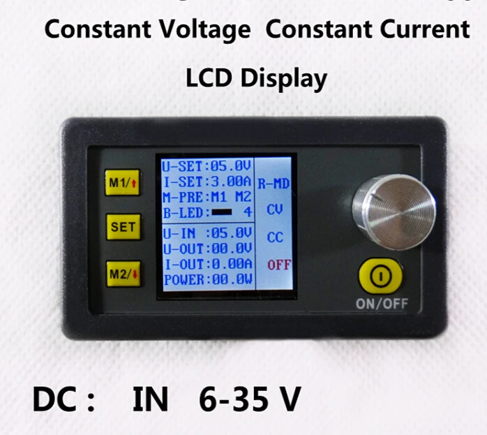 

5pcs constant voltage current DP30V3A LCD Display Voltmeter Step-down programmable Power Supply Module Buck with fan 40%off