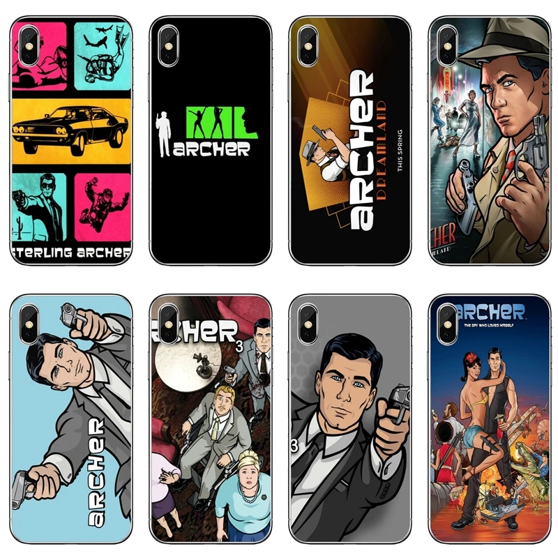 

Archer Tv show cartoon For Apple iPhone X XR 8 7 plus XS Max 6s 6 plus SE 5s 5c 5 4s 4 TPU Soft mobile phone cover case
