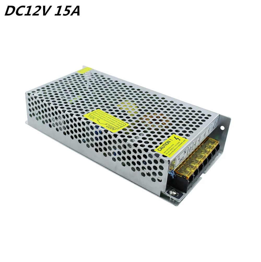 

AC 110V/220V to DC 12V 15A 180W Voltage LED Transformer Switch Power Supply for Led Strip