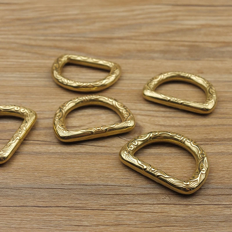 DIY Leathercraft Hardware Handbag D Ring Nature Brass BOR Color Finish